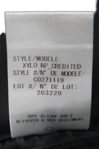 Theory Mens Blue Check Virgin Wool Blazer Size 40