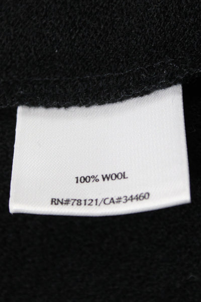 Eileen Fisher Womens Sweater Dress Black Wool Long Sleeve Midcalf Size 1X