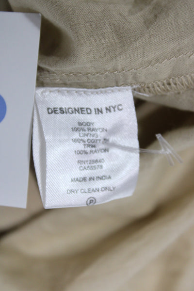 Intermix Womens Beige Bohemian Maxi Dress Square Neck Sleeveless Rayon Size 0