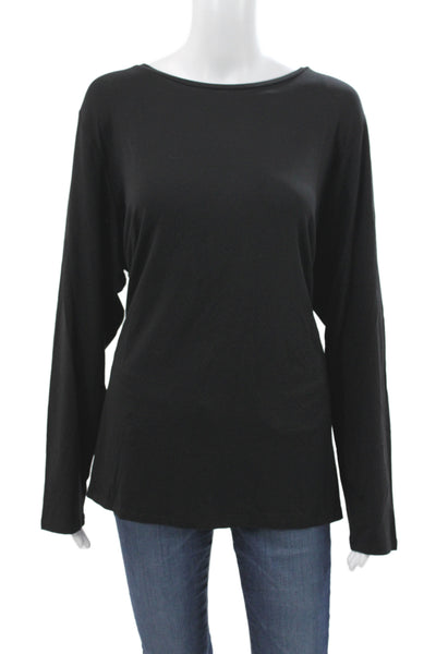 Frame Womens Basic Black Short Sleeve Round Neck T-Shirt Size XS
