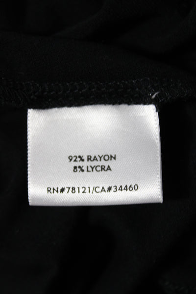 Eileen Fisher Womens Black Scoop Neck Tunic 3/4 Sleeve Rayon Size 2X