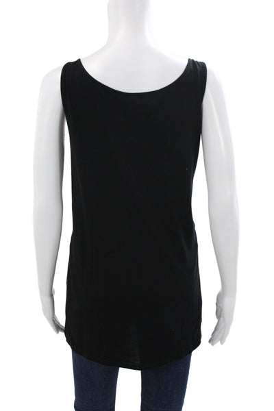 Eileen Fisher Womens Black Organic Cotton Scoop Neck Tank Size 2X