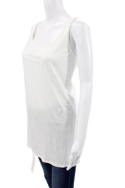 Eileen Fisher Women Basic White Organic Cotton Sleeveless Tank Size 2X
