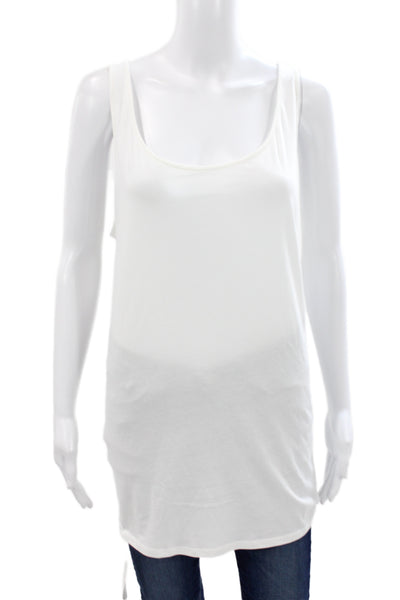 Eileen Fisher Women White Organic Cotton Scoop Neck Basic Tank Size 2X