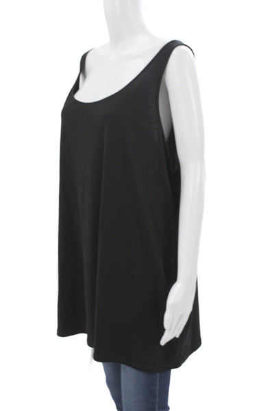 Eileen Fisher Women Basic Tank Black Scoop Neck Sleeveless Size 2X