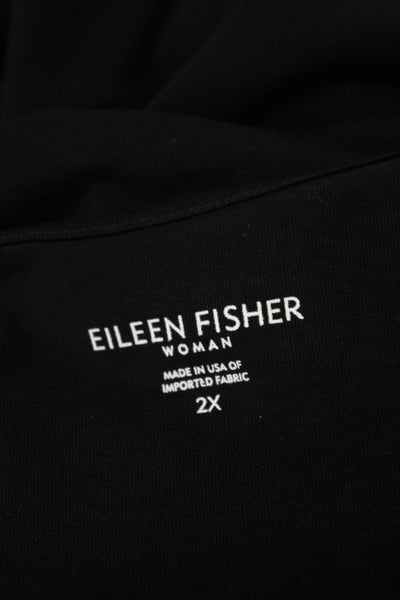 Eileen Fisher Women Basic Tank Black Scoop Neck Sleeveless Size 2X