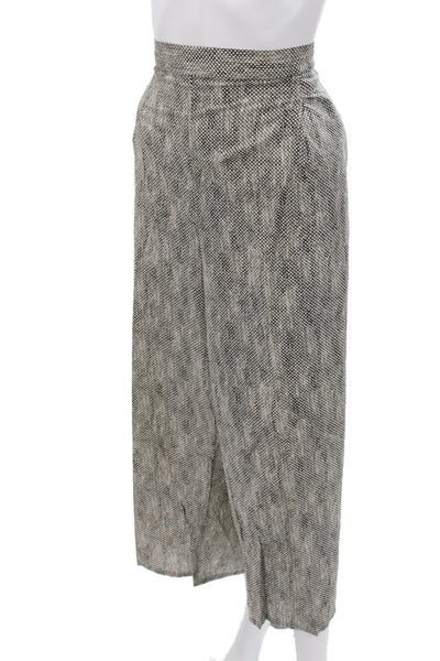 Eileen Fisher Womens Cropped Animal Print Black Pants Size 2X
