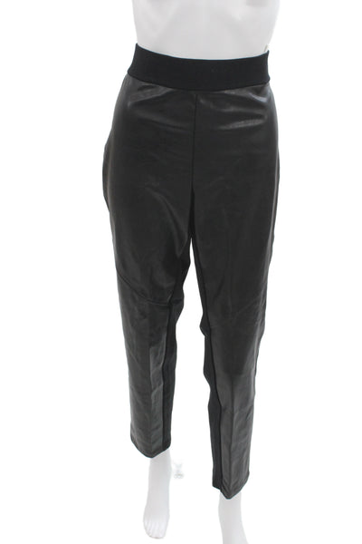 Michael Michael Kors Women Ankle Pants Black Polyurethane Solid Plus Size 1X