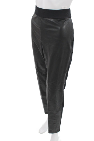 Michael Michael Kors Women Ankle Pants Black Polyurethane Solid Plus Size 1X
