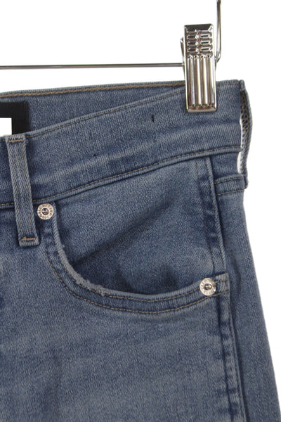 Veronica Beard Womens Wide Leg Jeans Blue Button Mid Rise Size 24