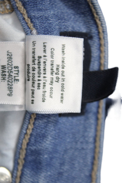 Veronica Beard Womens Wide Leg Jeans Blue Button Mid Rise Size 24