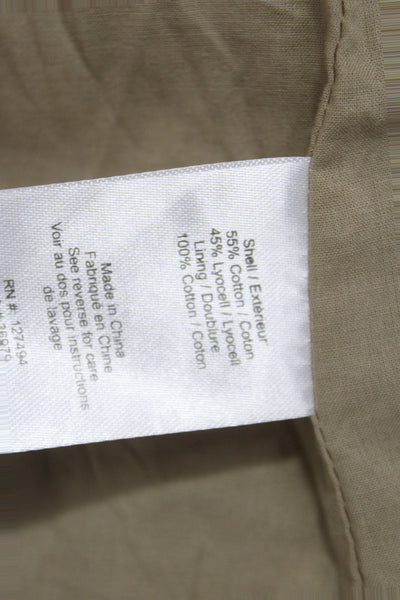 Heartloom Women Trench Coat Beige Button Front Cotton Blend Size XS
