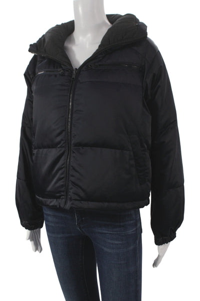 Blanc Noir Womens Reversible Black Puffer Jacket Size XS