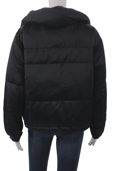 Blanc Noir Womens Reversible Black Puffer Jacket Size XS