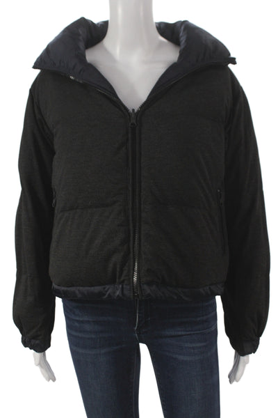 Blanc Noir Womens Reversible Black Puffer Jacket Size XS