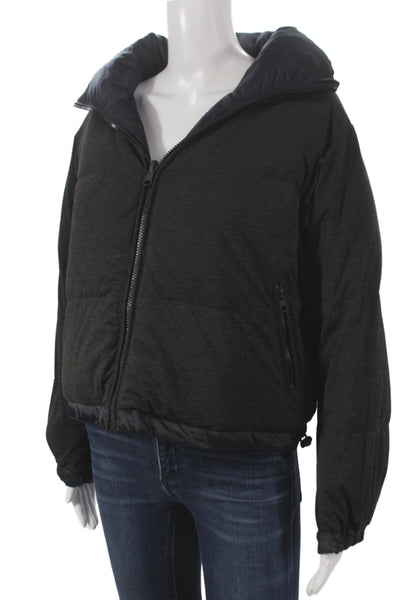 Blanc Noir Womens Reversible Black Puffer Jacket Size XS