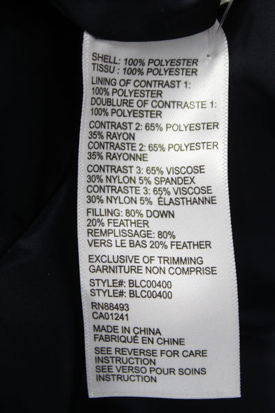 Blanc Noir Womens Reversible Black Puffer Jacket Size XS
