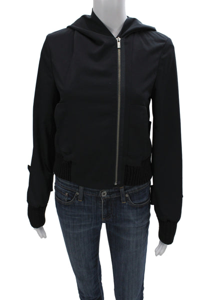 BCBG Max Azria Women Bomber Jacket Black Size XS
