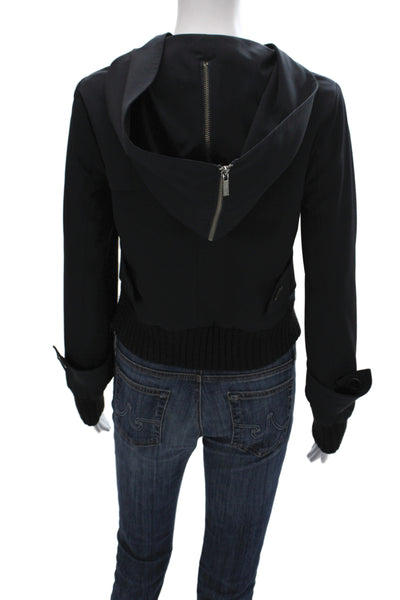 BCBG Max Azria Women Bomber Jacket Black Size XS