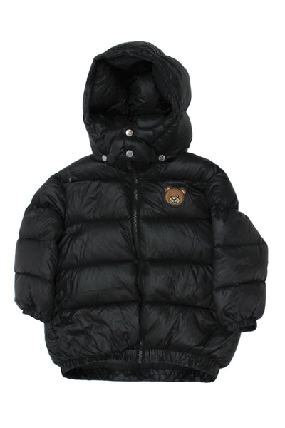 Moschino Unisex Kids Long Sleeve Zip Puffer Jacket Black Size 4