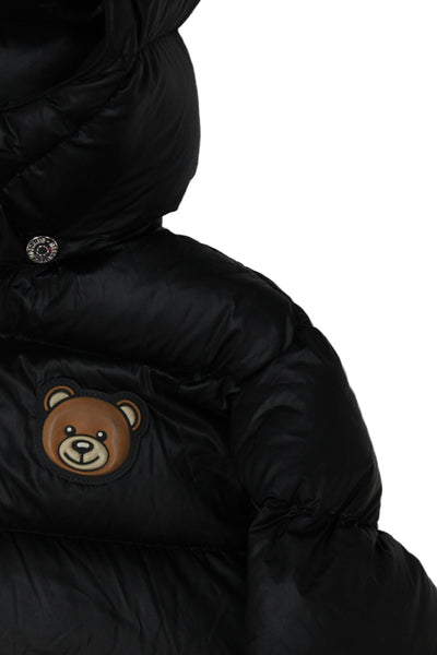 Moschino Unisex Kids Long Sleeve Zip Puffer Jacket Black Size 4