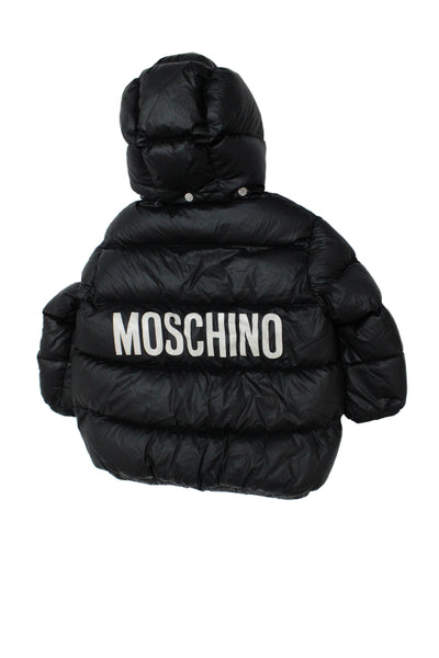 Moschino Unisex Kids Long Sleeve Zip Puffer Jacket Black Size 4