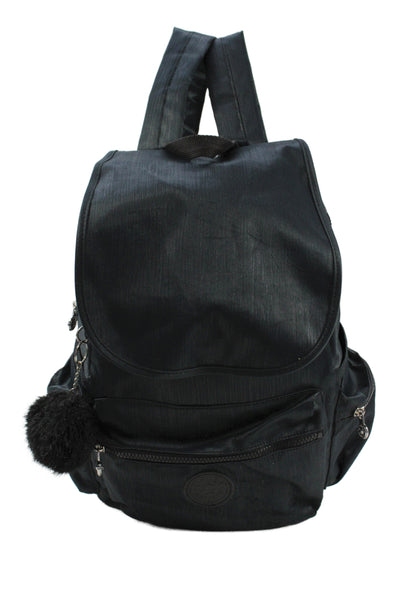Kipling Unisex Kids Fiona Medium Zippered Monkey Keychain Backpack  Blue