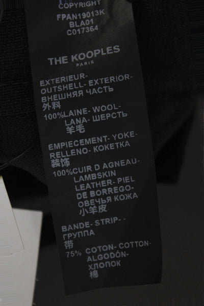 The Kooples Womens Black Wool Dress Pants Zip Classic Size 40
