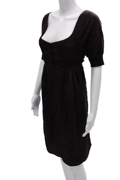 Marc By Marc Jacobs Womens Sheath Dress Black Silk Square Neck Size M