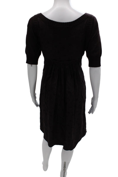 Marc By Marc Jacobs Womens Sheath Dress Black Silk Square Neck Size M
