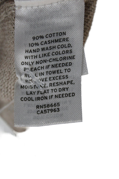 Caslon Womens Pullover Sweater Beige Crew Neck Long Sleeve Size L