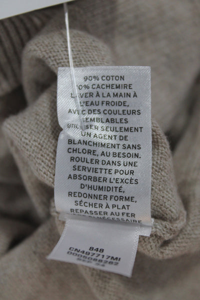 Caslon Womens Pullover Sweater Beige Crew Neck Long Sleeve Size L