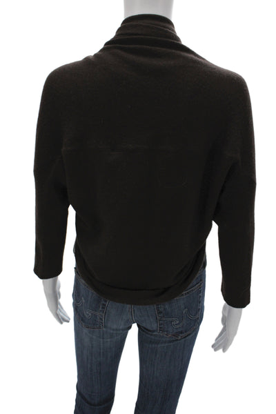 Neiman Marcus Women Shrug Sweater Cashmere Brown Cowl Neck Long Sleeve Size M