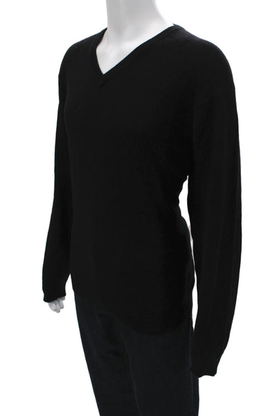 Club Room Mens Pullover Sweater V Neck 100% Cashmere Black Long Sleeve Size XL
