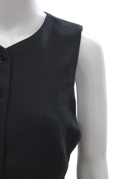 Wilfred Womens Vest Black Button Round Neck Sleeveless Size 6