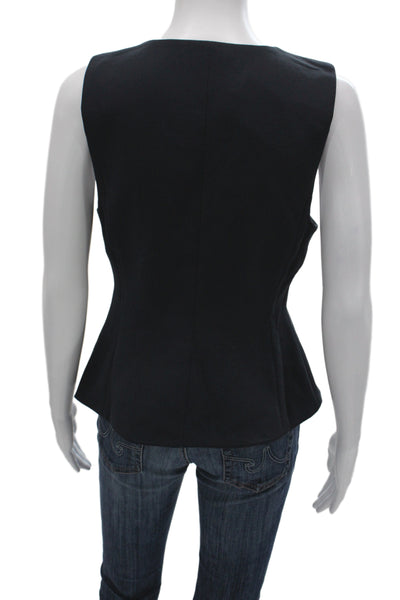 Wilfred Womens Vest Black Button Round Neck Sleeveless Size 6