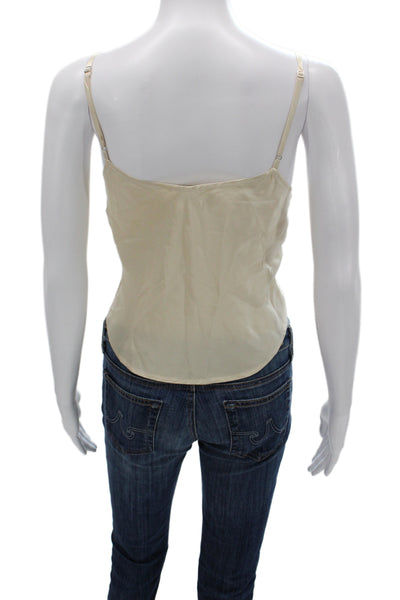 Reformation Women Silk Scoop Neck Camisole Sleeveless Beige Size S