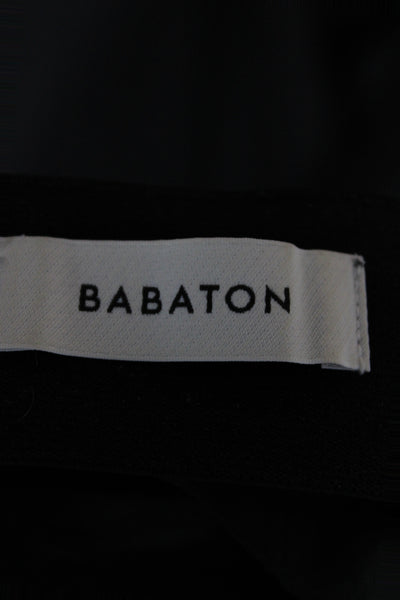 Babaton Women Mini Skirt Black Acetate Short Size 8