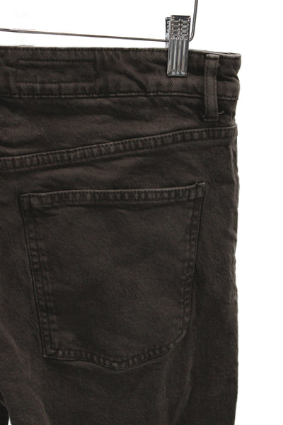 Zara Mens Straight Mid Rise Jeans Brown Cotton Button Fly Size 6