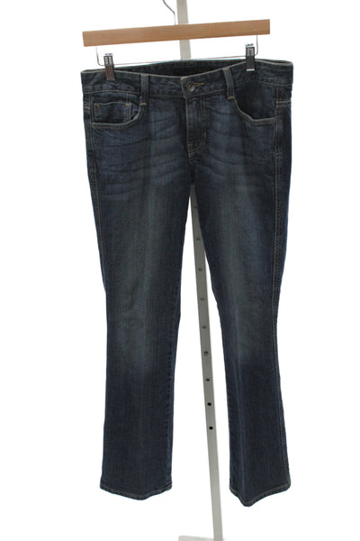 Calvin Klein Jeans Womens Bootcut Jeans Blue Mid-Rise Cotton Button Size 29