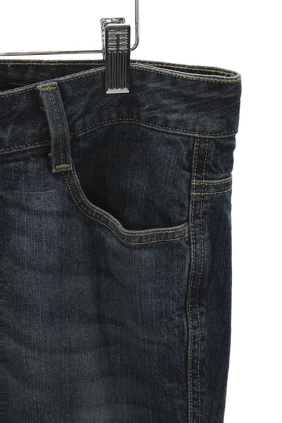 Calvin Klein Jeans Womens Bootcut Jeans Blue Mid-Rise Cotton Button Size 29