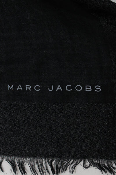 Marc Jacobs Womens Light Weight Scarf Black Metallic