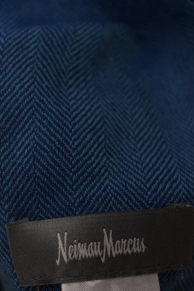 Neiman Marcus Womens Light Weight Scarf Blue Purple Wool Size One Size