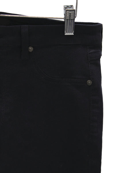 7 For All Mankind Womens Skinny Jeans Black High Rise Modal Inseam 26 Size 31