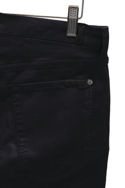 7 For All Mankind Womens Skinny Jeans Black High Rise Modal Inseam 26 Size 31