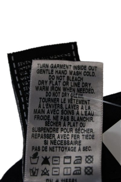 7 For All Mankind Womens Skinny Jeans Black High Rise Modal Inseam 26 Size 31