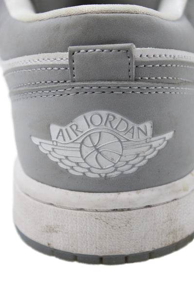 Nike Womens Air Jordan 1 Low Colorblock Sneakers White Wolf Gray Size 8.5