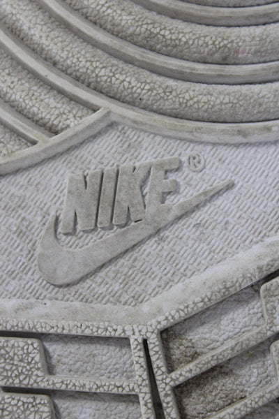 Nike Womens Air Jordan 1 Low Lace-Up Tied Sneakers Triple White Size 7