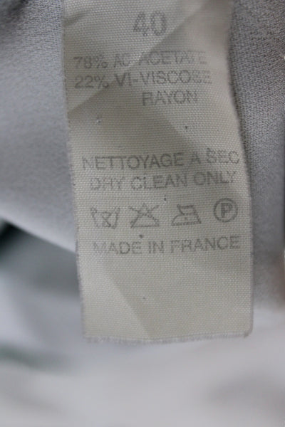 Sonia Rykiel Womens Gray Military Jacket Button Long Sleeve Size 40