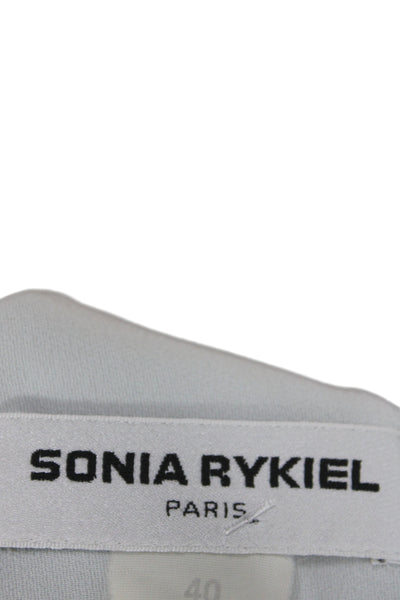Sonia Rykiel Womens Gray Military Jacket Button Long Sleeve Size 40